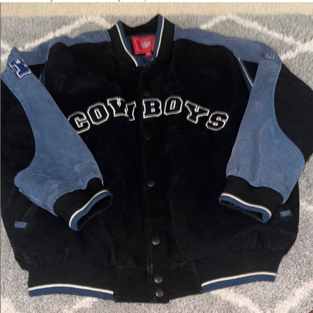 Dallas Cowboys NFL Suede Varsity Jacket Size XXL